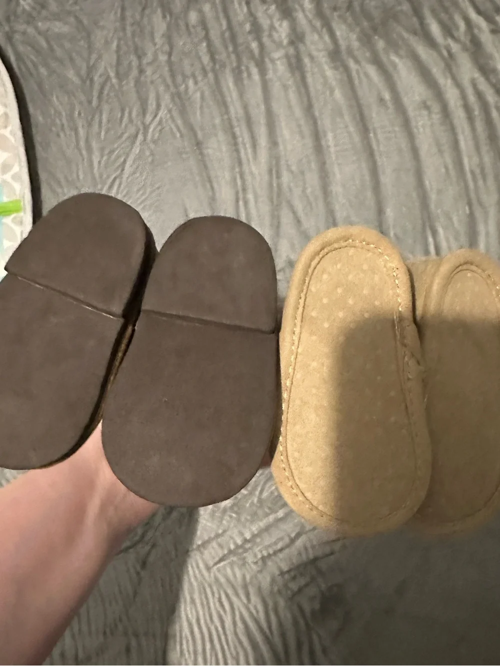 5/$25 Baby Bear Booties & Tan Boots - Set of 2